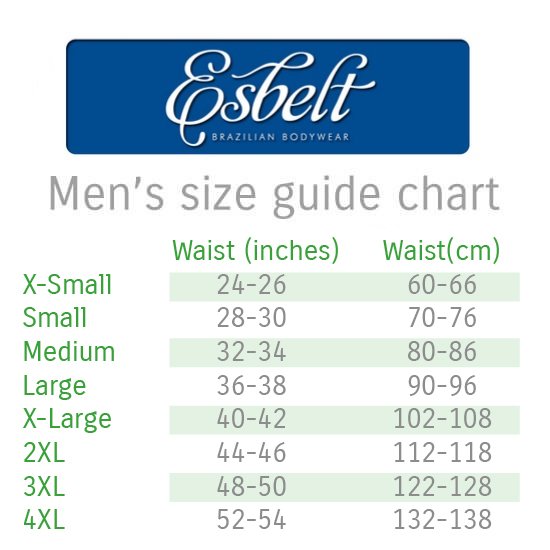 Esbelt Mens Size Chart